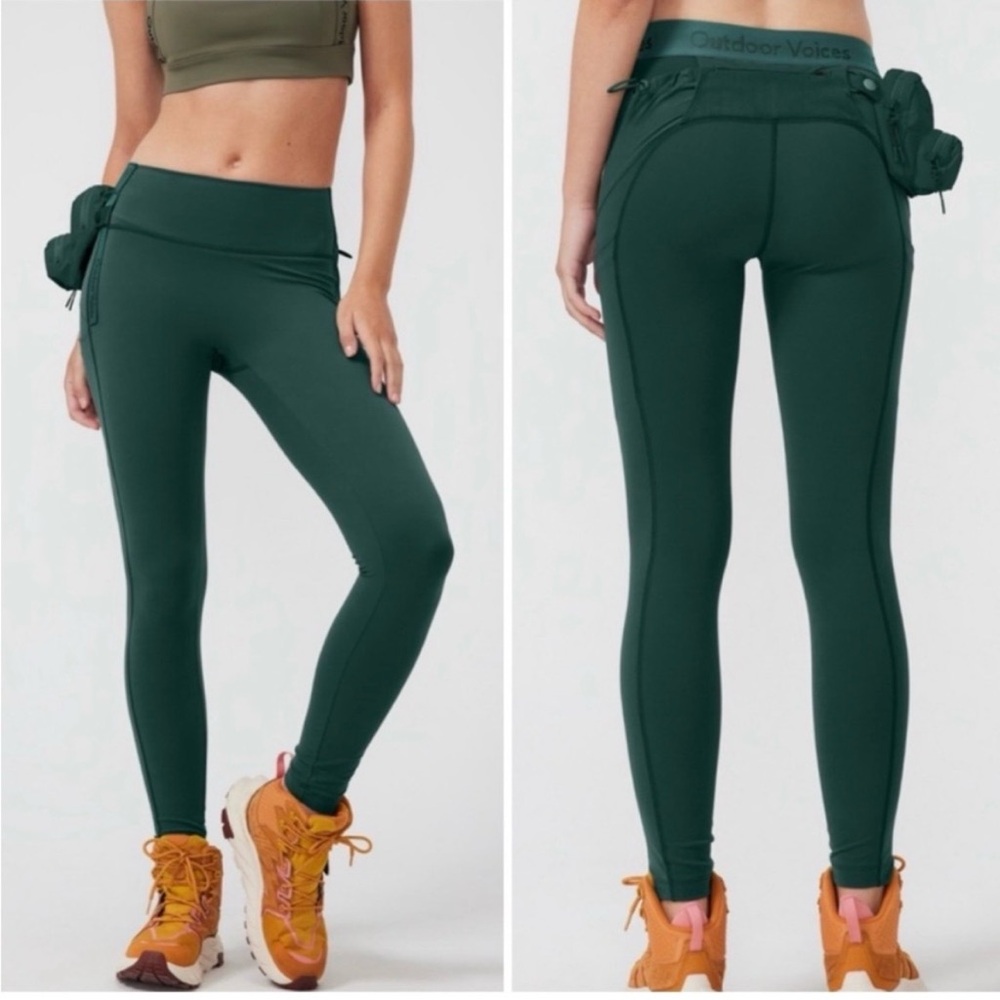 NWT Outdoor Voices Snacks 7/8 Leggings Conifer Green
